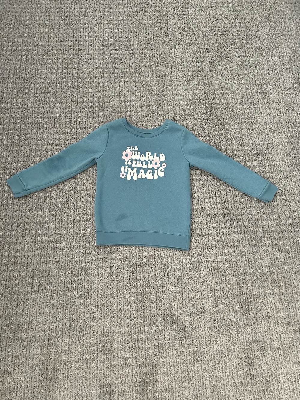 Garanimals Crewneck Sweatshirt with White 'World Is Full of Magic' Graphic
